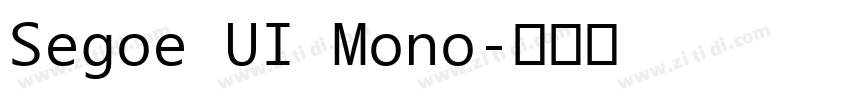 Segoe UI Mono字体转换